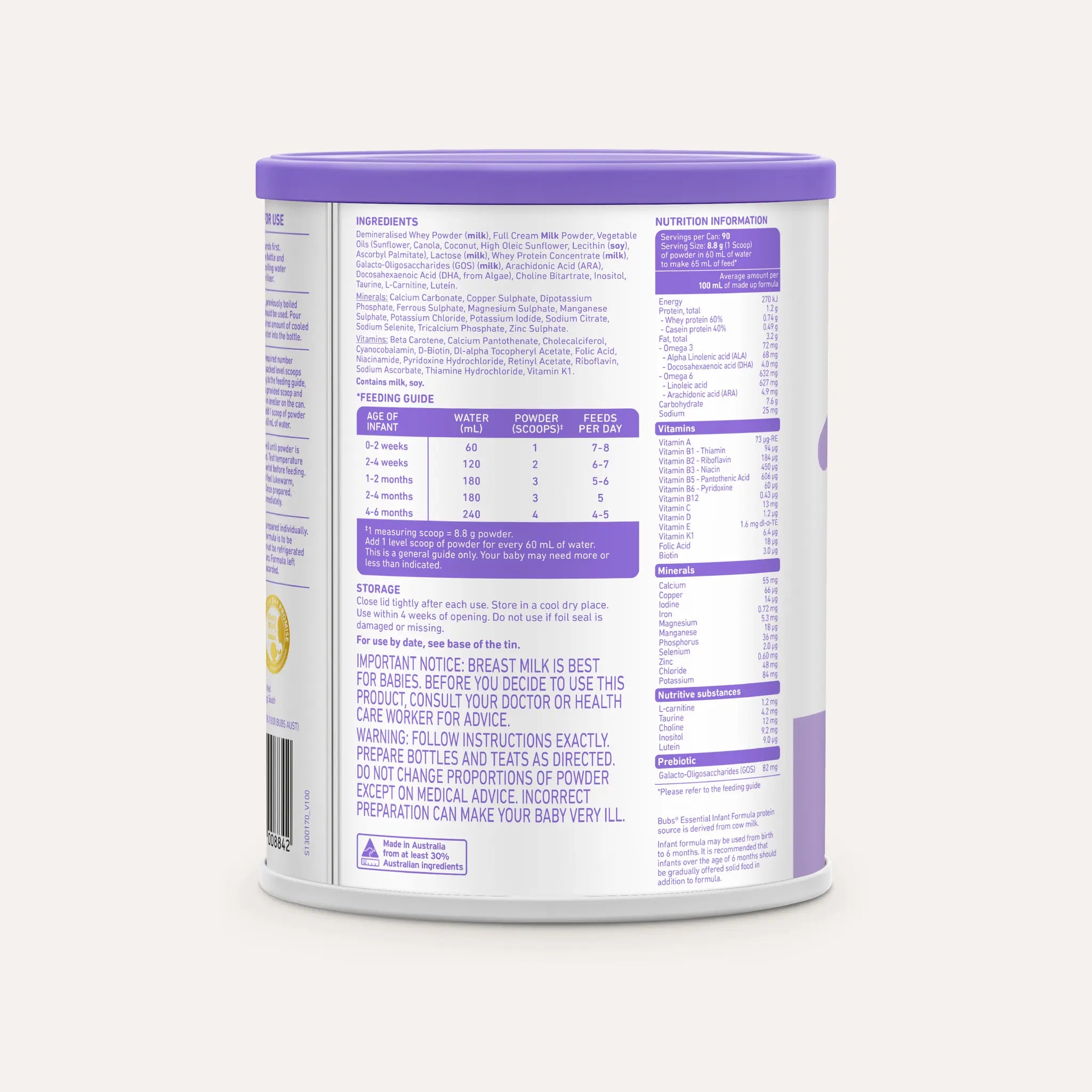Nutrition and feeding guide